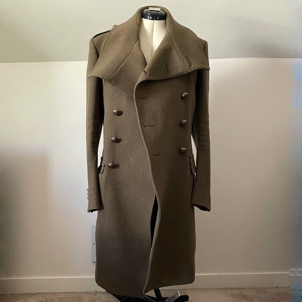 H&M x BALMAIN wool green military jacket - 40R